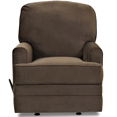 Casual Swivel Rocking Recliner with Track Arms